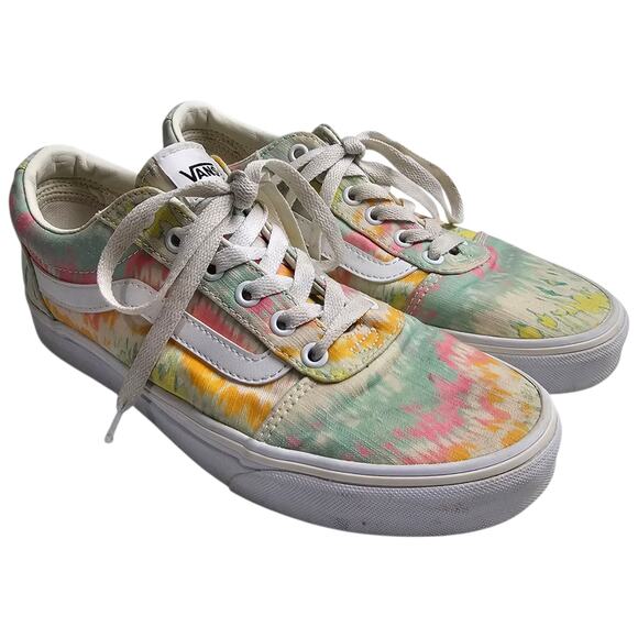 Vans Womens Ward 'Psychedelic Tie Dye' VN0A3IUN54H Canvas Sneaker Shoes Size 8.5 - Picture 2 of 10
